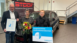 STOOF INTERNATIONAL REÇOIT DE CREDITREFORM LE PRIX DE "L'EXCELLENTE SOLVABILITÉ DES ENTREPRISES"