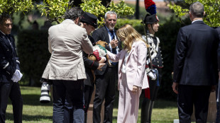Per Meloni foto ricordo con Briciola, la cagnetta mascotte dei carabinieri