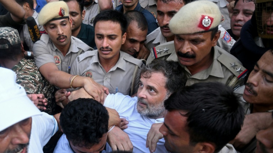 India opposition leader Gandhi detained after calling for PM resignation