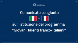 Lanciato il programma 'Giovani Talenti italo-francesi'