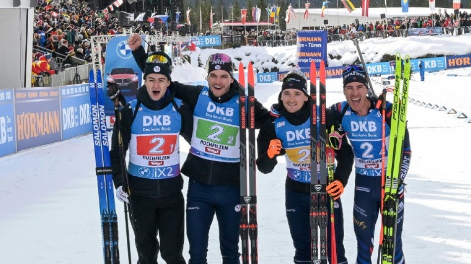 Biathlon: les Bleus de nouveau deuxi&egrave;mes du relais masculin derri&egrave;re la Norv&egrave;ge