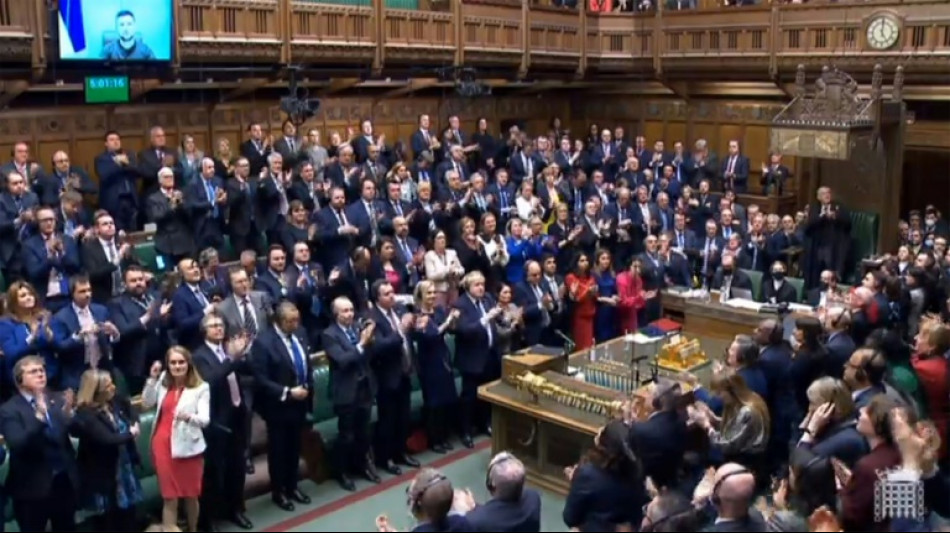 "Nous nous battrons jusqu'au bout", jure le pr&eacute;sident ukrainien devant les d&eacute;put&eacute;s britanniques