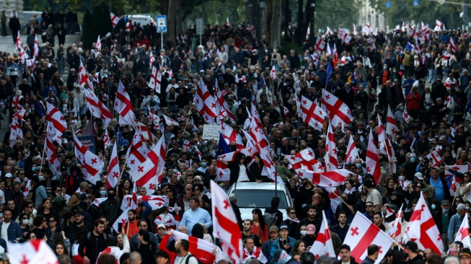 Zehntausende bei Protesten in Georgien - Polizei setzt Tr&auml;nengas ein