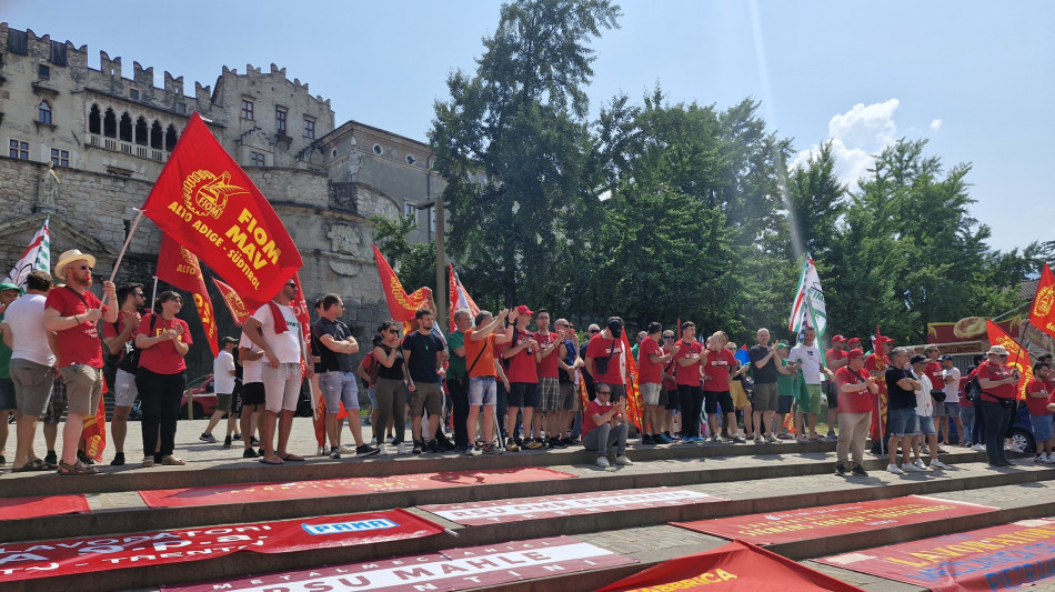 Sciopero metalmeccanici, in Trentino Alto Adige adesione all'80%