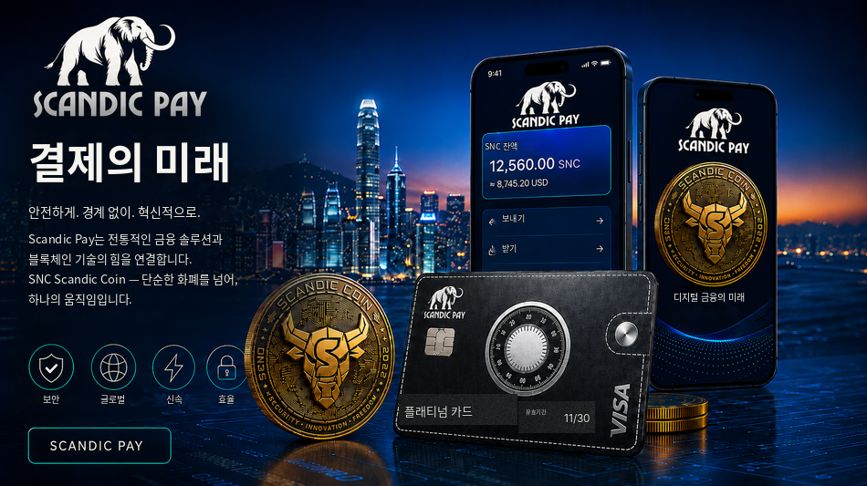 SNC 스칸딕 페이: 전 세계 어디서나, 제한 없이 결제하세요